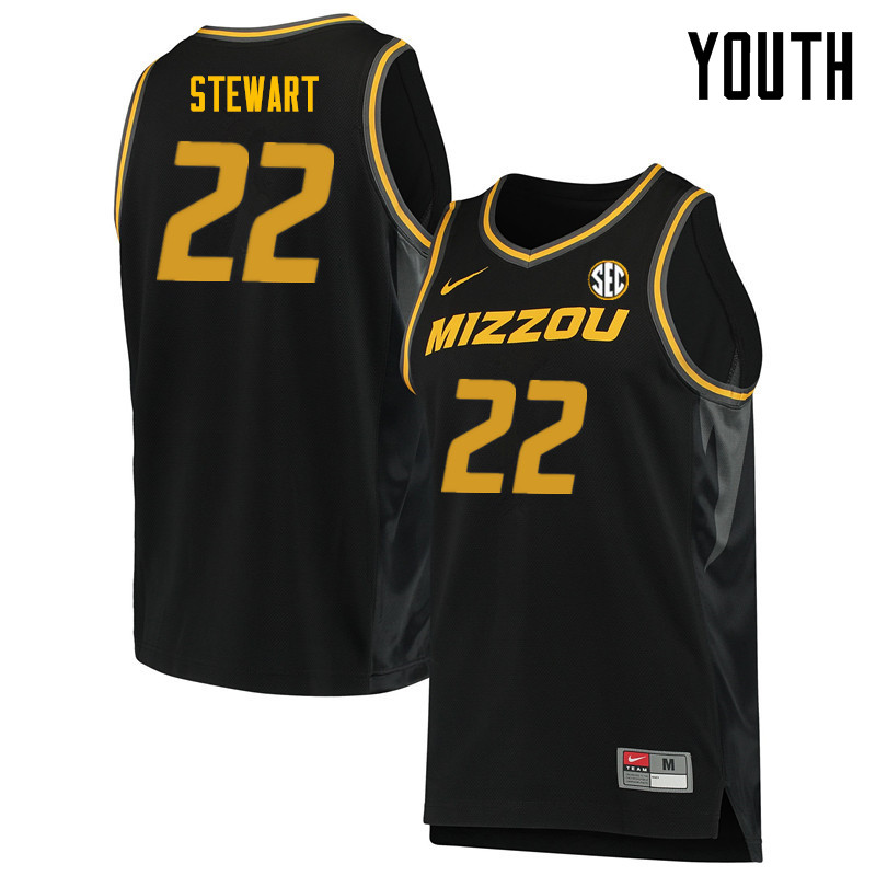 Youth #22 Norm Stewart Missouri Tigers College Basketball Jerseys Sale-Black